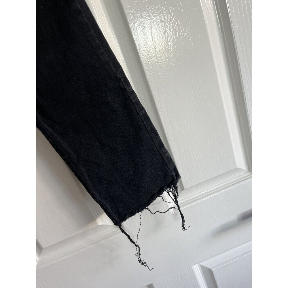 Kookai Freya Jeans Black Wash High Waisted Skinny Distressed Ankle Size 36 - Picture 4 of 8